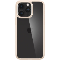 Spigen Ultra Hybrid prozirna maska za iPhone 15 Pro - bež