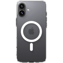 Spigen Ultra Hybrid Transparent Cover with White MagSafe za iPhone 16 Plus - prozirna