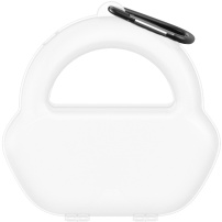 Zaštitna poluprozirna futrola s karabinerom za AirPods Max 1 / 2 - bijelo