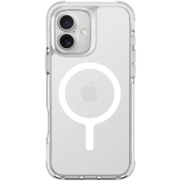 UNIQ Combat Luminous MagClick Case s okvirom koji svijetli u tami i MagSafe za iPhone 16 Plus - prozirna