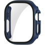 ENKAY mat futrola sa kaljenim staklom za Apple Watch Ultra 49mm - tamno plavo