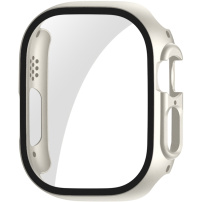 ENKAY futrola sa metalnim efektom i kaljenim staklom za Apple Watch Ultra 49mm - krem