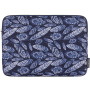 Torba s uzorkom perja za iPad do 11" / MacBook do 12" - tamnoplava