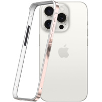 Zaštitni okvir za iPhone 15 Pro Max - ružičasto-zlatni