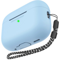 AhaStyle silikonska maskica s vezicom za AirPods Pro 2 - plava