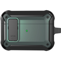 Super otporna maskica s karabinom za AirPods Pro - crno-zelena