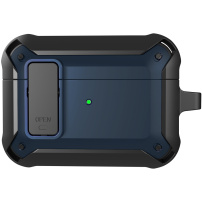 Super otporna maskica s karabinerom za AirPods Pro - crno-plava