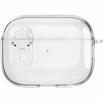 Transparentna futrola s kopčom i karabinerom za AirPods Pro - prozirna