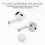 XDcase zamjenski silikonski čepići s štapićem za čišćenje za AirPods Pro 3 - XS/S/M/L - prozirni