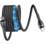 ENKAY magnetski pleteni kabel za punjenje i prijenos podataka - USB-C na USB-C - 2 m - crni