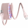 ENKAY magnetski pleteni kabel za punjenje i prijenos podataka - USB-C na USB-C - 2 m - ružičasti