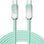 ENKAY Ice Clear pleteni kabel za punjenje i prijenos podataka - USB-C na USB-C - 2 m - mentol