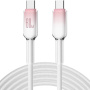 ENKAY Ice Clear pleteni kabel za punjenje i prijenos podataka - USB-C na USB-C - 2 m - bijeli