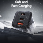 USAMS CC265 GaN adapter za brzo punjenje s portovima 2x USB-C / USB-A - 67W - bijeli