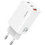 USAMS CC265 GaN adapter za brzo punjenje s portovima 2x USB-C / USB-A - 67W - bijeli