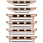 Set zamjenskih metalnih kopči s 3 širine za Apple Watch Ultra 49mm / 46mm / 45mm / 44mm / 42mm - 3 kom - ružičasto-zlatna