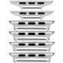 Set zamjenskih metalnih kopči s 3 širine za Apple Watch Ultra 49mm / 46mm / 45mm / 44mm / 42mm - 3 kom - srebrna