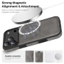 Zaštitna maskica od PU kože s MagSafe za iPhone 17 Pro Max - siva