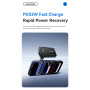 ESSAGER ES-CD61 GaN ultratanki punjač za mobitel za brzo punjenje s priključcima USB-C / USB-A - 33W - crni