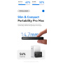 ESSAGER ES-CD61 GaN ultratanki punjač za mobitel za brzo punjenje s priključcima USB-C / USB-A - 33W - crni