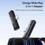 ESSAGER 2u1 audio i Redukcije za punjenje - 3,5 mm jack / USB-C na USB-C - siva