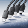 ESSAGER 4u1 Redukcije za punjenje i prijenos podataka - USB-C na 2x USB-C / Lightning / micro USB - crna