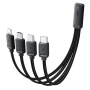 ESSAGER 4u1 Redukcije za punjenje i prijenos podataka - USB-C na 2x USB-C / Lightning / micro USB - crna