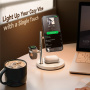 JOYROOM JR-W23 Qi2 3u1 magnetski bežični stalak sa svjetiljkom za iPhone / Apple Watch / AirPods - 15W - bijeli