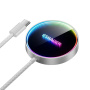 ESSAGER ES-WC17 bežični MagSafe punjač s pozadinskim osvjetljenjem za iPhone / AirPods - 15W - bijela