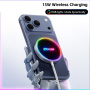 ESSAGER ES-WC17 bežični MagSafe punjač s pozadinskim osvjetljenjem za iPhone / AirPods - 15W - bijela