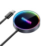 ESSAGER ES-WC17 bežični MagSafe punjač s pozadinskim osvjetljenjem za iPhone / AirPods - 15W - crni