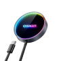 ESSAGER ES-WC17 bežični MagSafe punjač s pozadinskim osvjetljenjem za iPhone / AirPods - 15W - crni