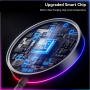 ESSAGER ES-WC17 bežični MagSafe punjač s pozadinskim osvjetljenjem za iPhone / AirPods - 15W - crni