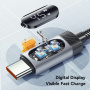 ESSAGER ES-CC29 komplet auto punjača s USB-C / USB-A portovima i USB-C Kabel - 108W - 1,2 m - siva