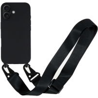 Mat maska s podesivim remenom za iPhone 16 - crna