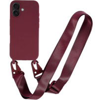 Matna maskica s podesivim remenom za iPhone 16 - bordo