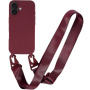 Matna maskica s podesivim remenom za iPhone 17 - boje vina