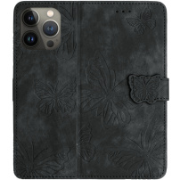Preklopna futrola s uzorkom leptira za iPhone 13 Pro Max - tamnosiva
