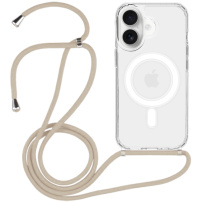 Prozirna maskica s vezicom i MagSafe za iPhone 16 - bež
