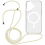 Prozirna maskica s vezicom i MagSafe za iPhone 17 - krem