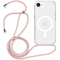 Prozirna maskica s vezicom i MagSafe za iPhone 16e / 17e - ružičasta