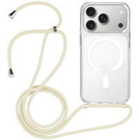 Prozirna maskica s vezicom i MagSafe za iPhone 17 Pro Max - krem