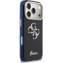 Guess IML 4G Script Metal Logo maskica za iPhone 17 Pro Max - tamnoplava