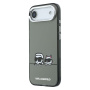 Karl Lagerfeld IML K&CH Heads Logo prozirna maskica s MagSafe za iPhone Air - sivi