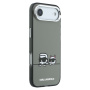 Karl Lagerfeld IML K&CH Heads Logo prozirna maskica s MagSafe za iPhone Air - sivi