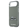 Karl Lagerfeld IML K&CH Heads Logo prozirna maskica s MagSafe za iPhone Air - sivi