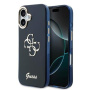 Guess IML 4G Script Metal Logo maska za iPhone 17 - tamnoplava