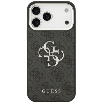 Guess 4G Silver Metal Logo maskica za iPhone 17 Pro Max - siva