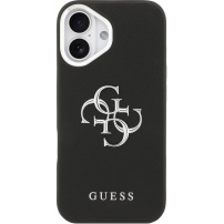 Guess Grained 4G Metal Logo maskica za iPhone 17 - crna