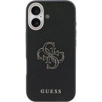 Guess Resin Logo maskica za iPhone 17 - crna